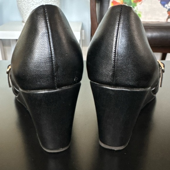 LifeStride Soft System Black Wedge Mary Jane Pumps Womens Size 11M Comfort Shoes - Picture 4 of 11